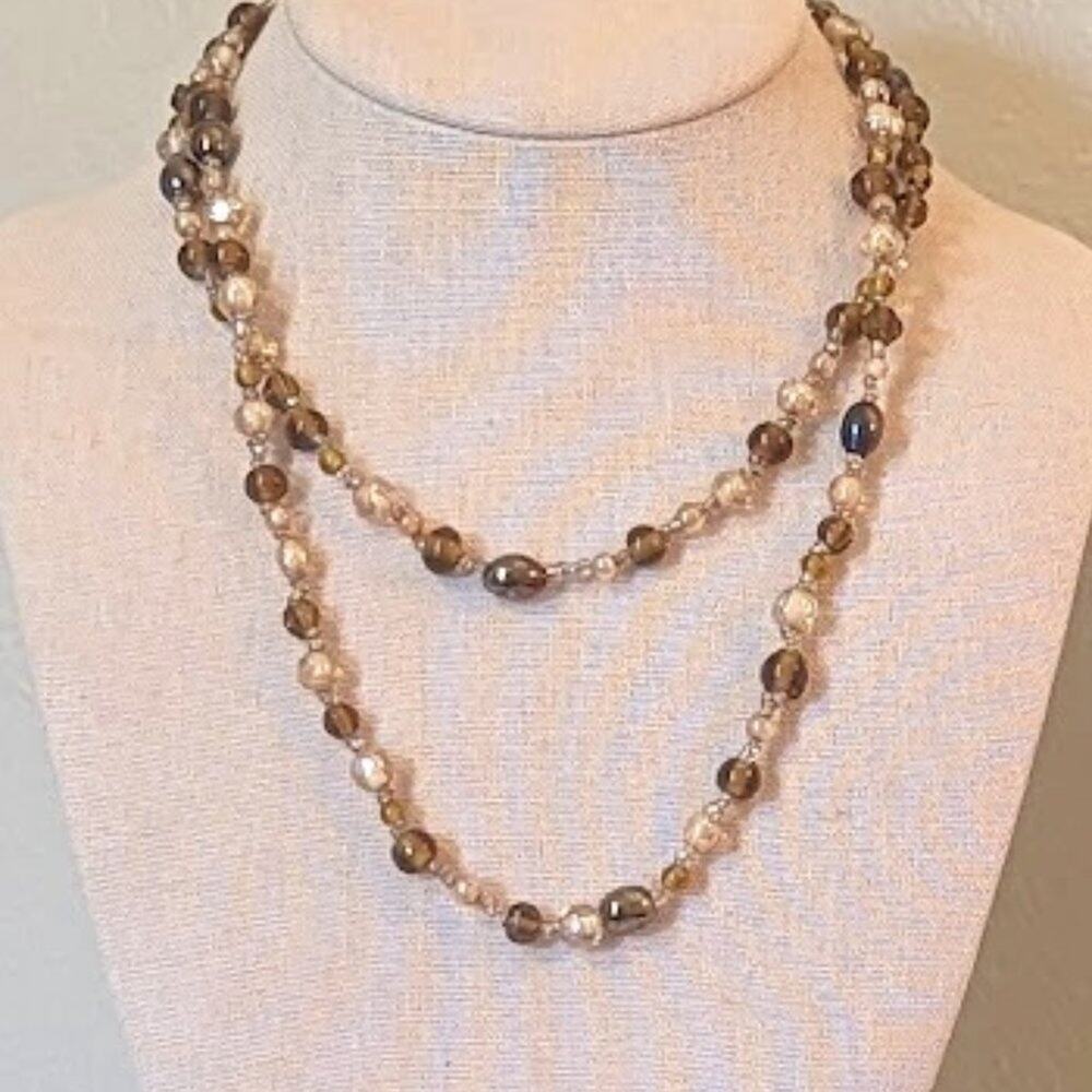 Brown Glass Bead Necklace
